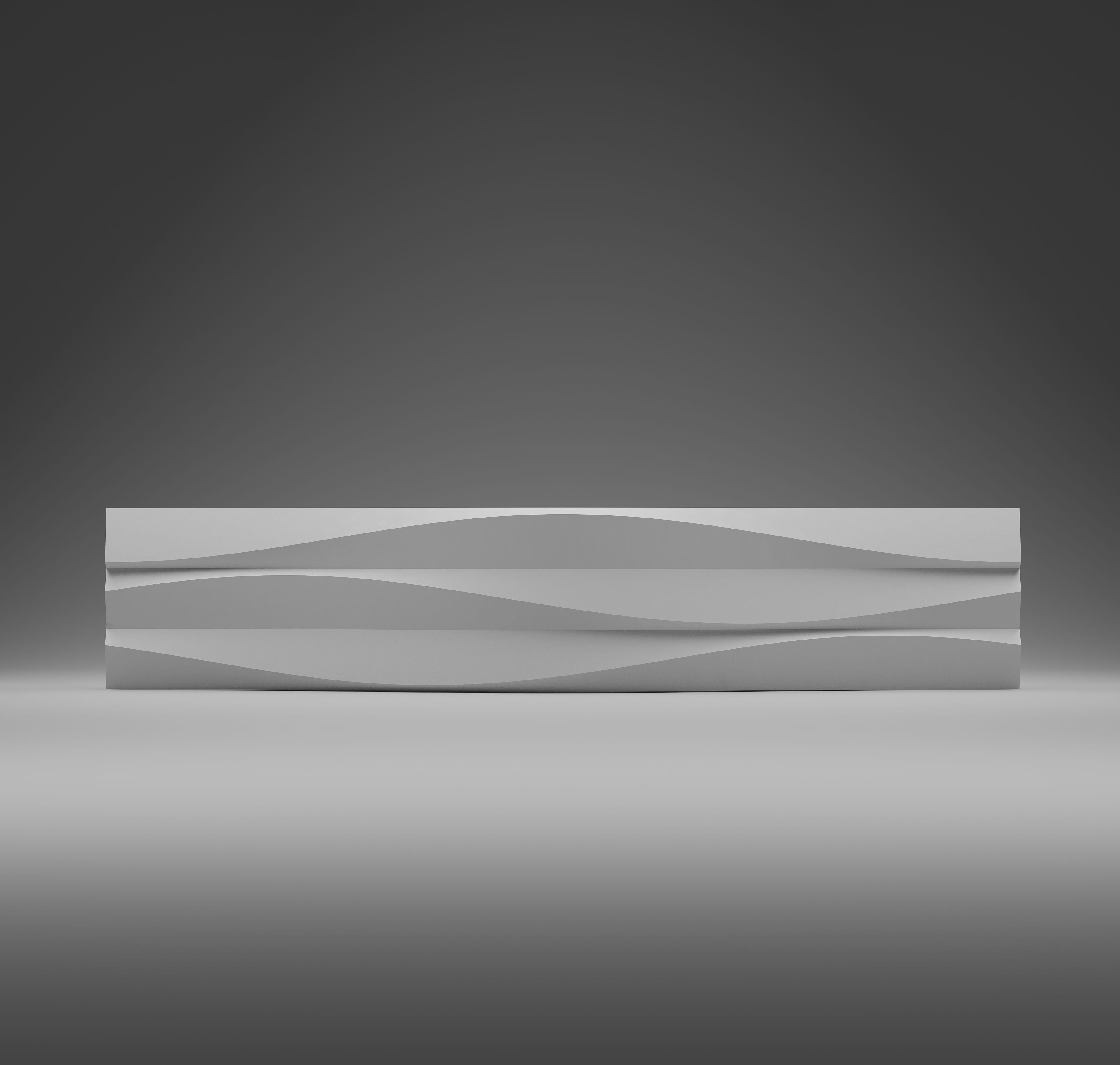 Kandes Gypsum 3D Wall Coverings | Curved Large Wall Panel in Wave shape