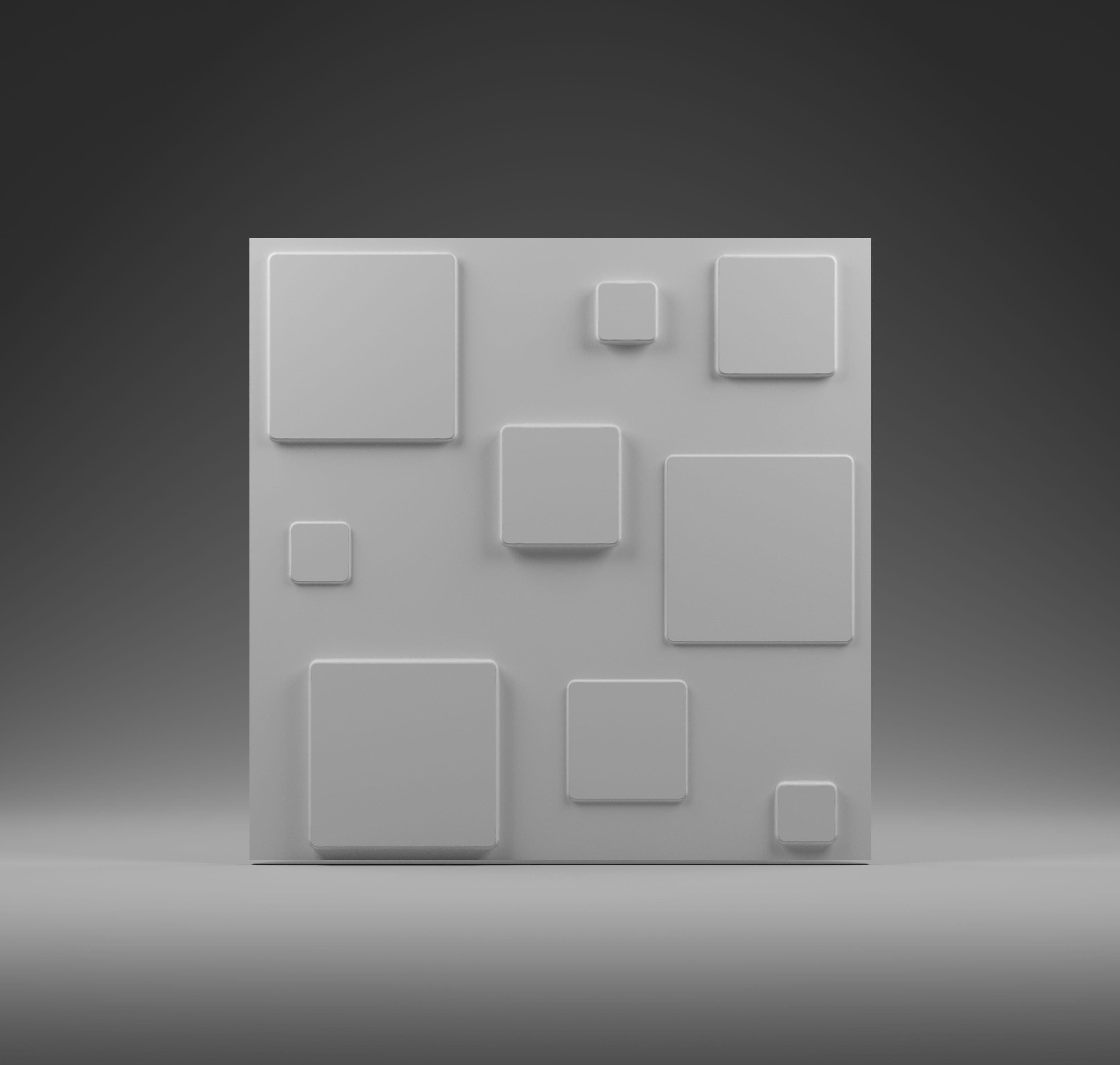 Kandes Gypsum 3D Wall Coverings Geometric Pattern Squares