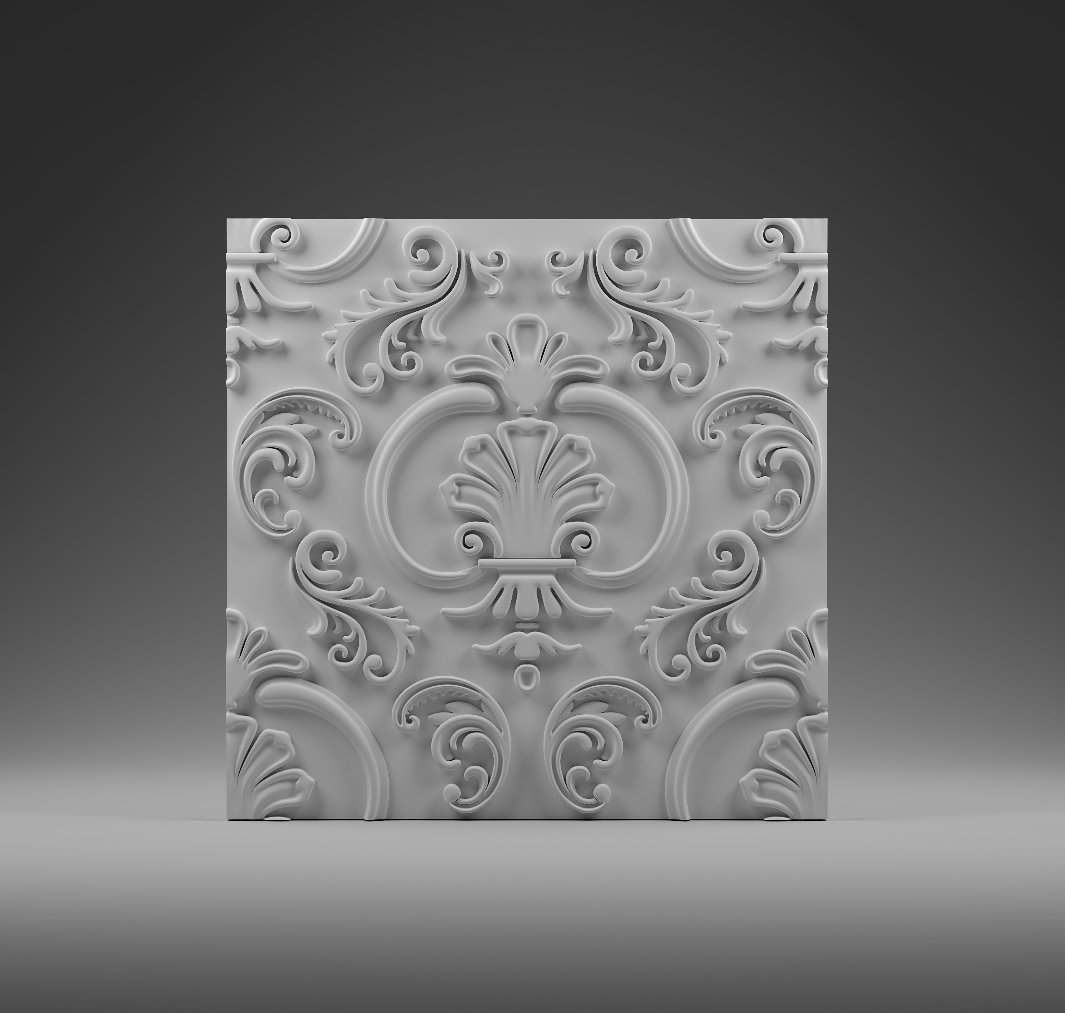Kandes Gypsum 3D Wall Panels Baroque Pattern