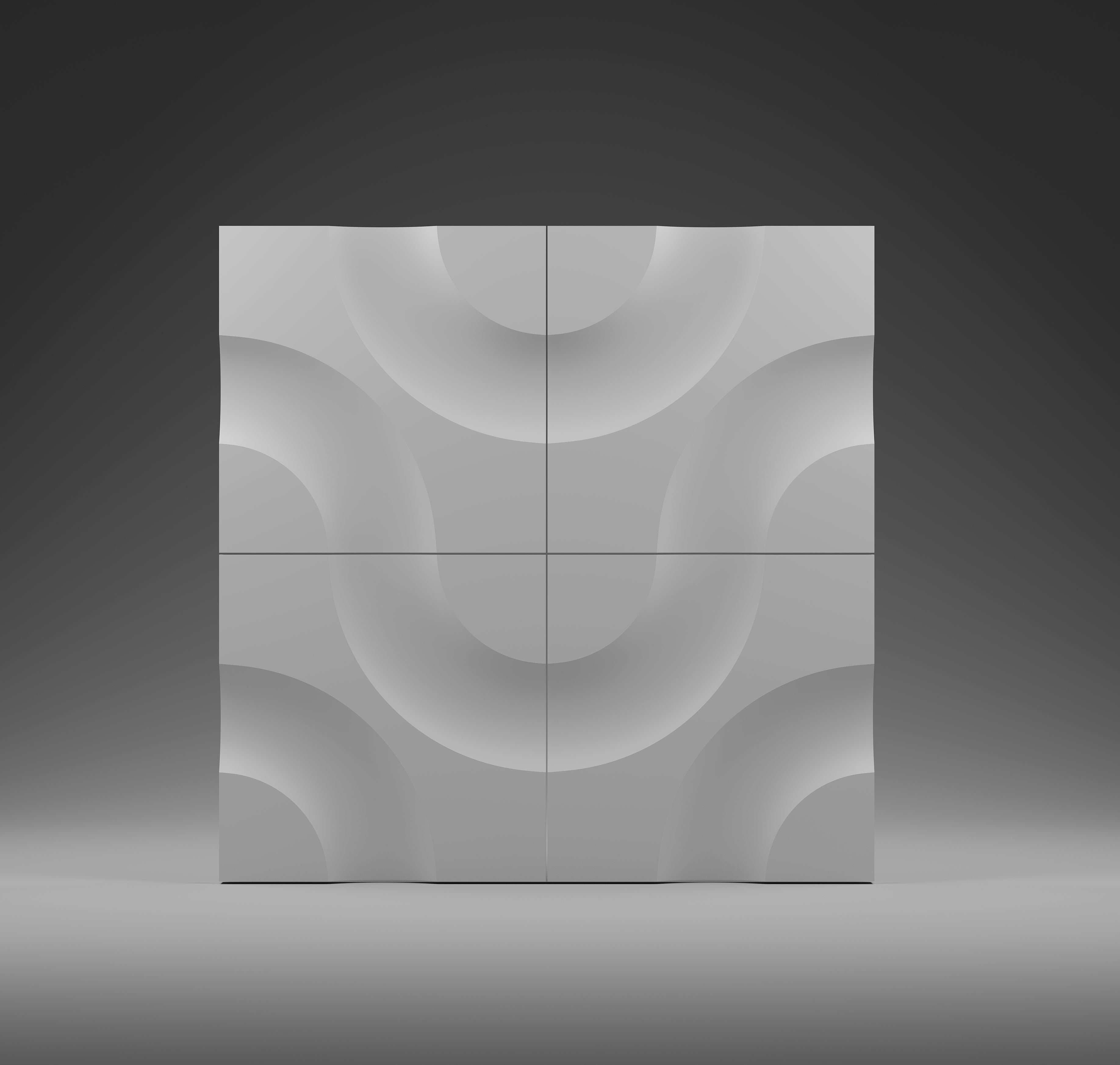 Kandes Gypsum 3D Wall Panels Organic Wave Pattern | Modular 3D Wall Panels