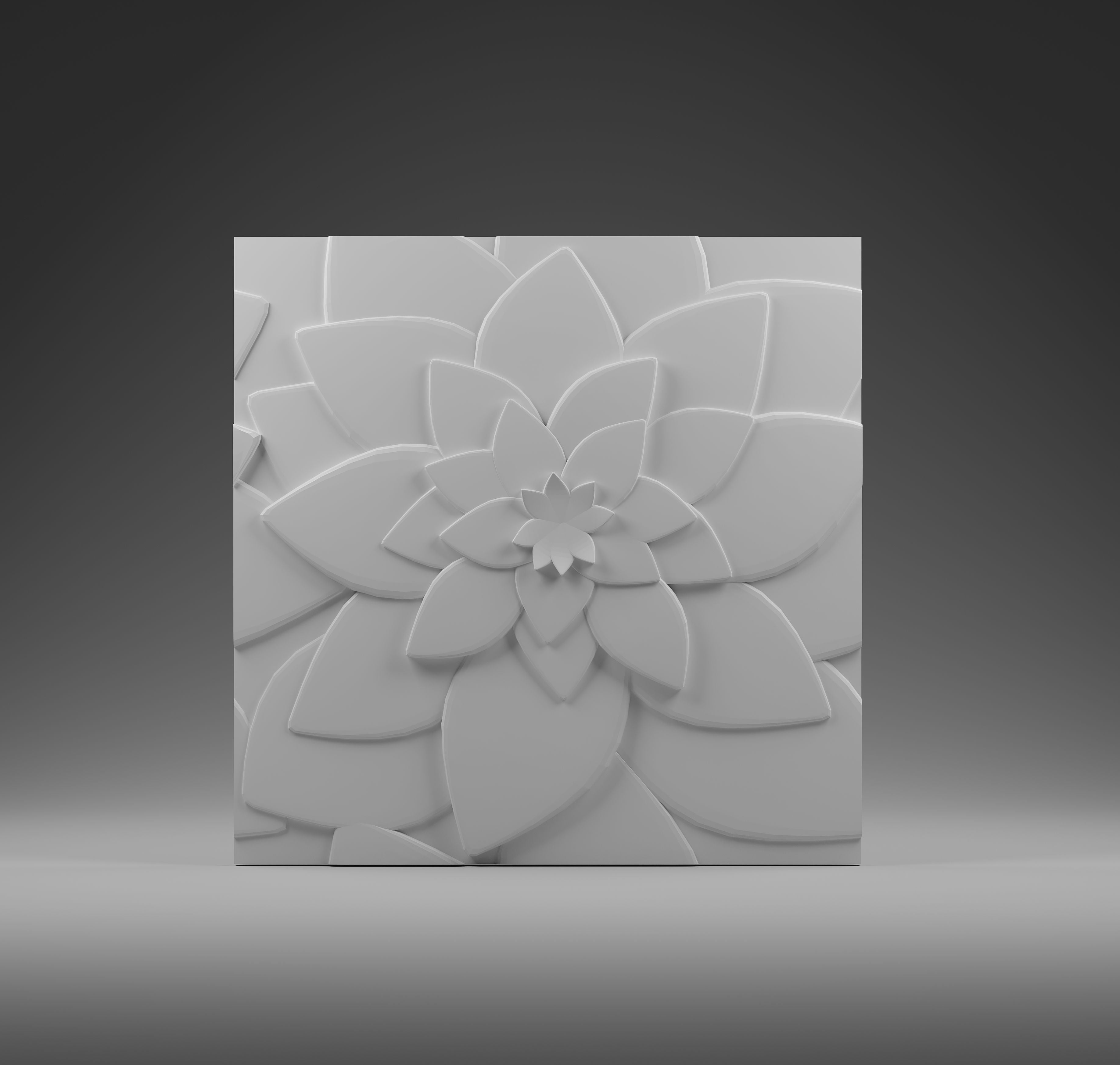 Kandes Gypsum 3D Wall Panels Floral Pattern