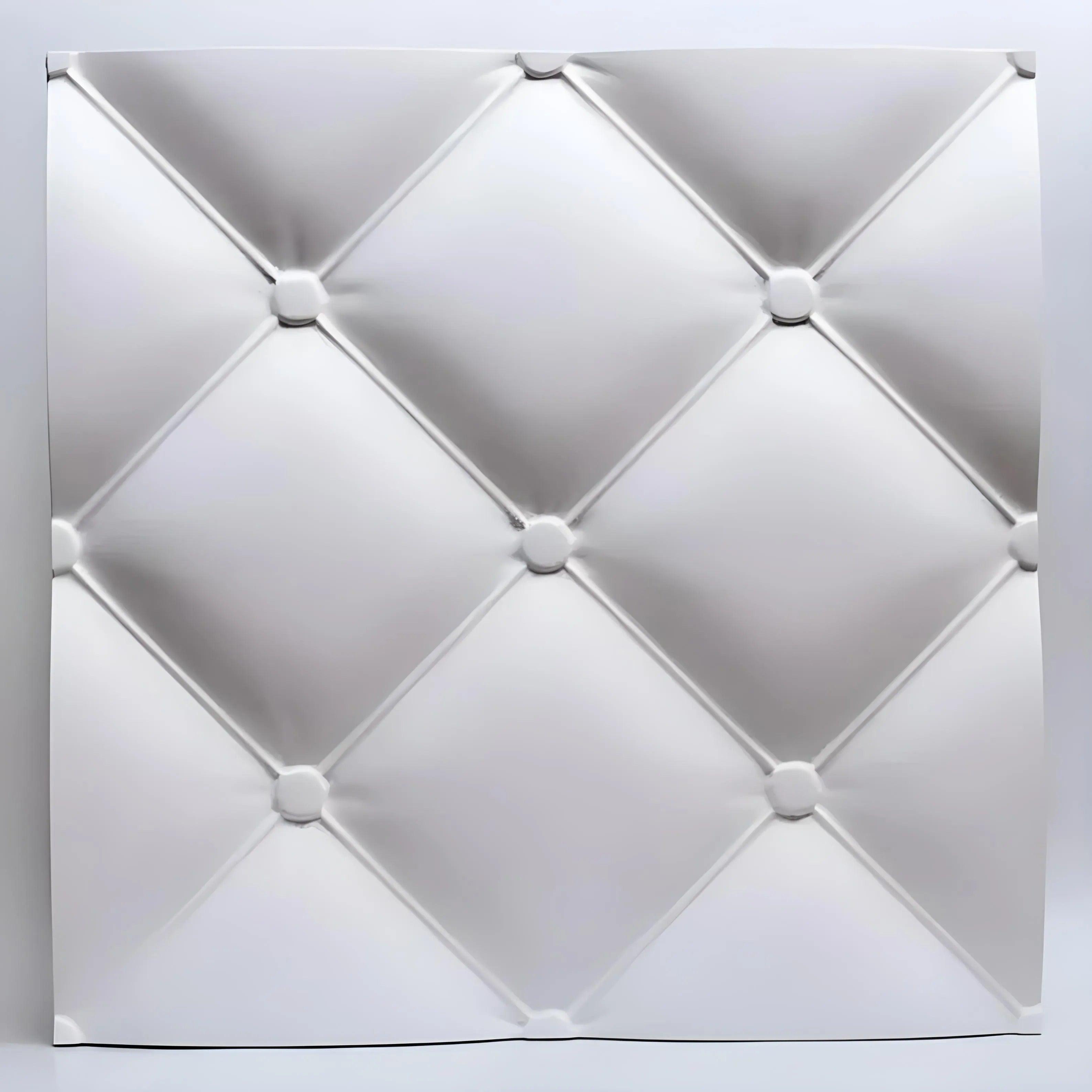 product photo studded tufted effect 3d wall panels Swiss quality 3d gypsum wall panels feature wall