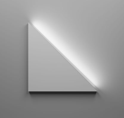 Kandes 3D Wall Panels from Gypsum | Modular panels TRINITY | Triangle element with LED lighting
