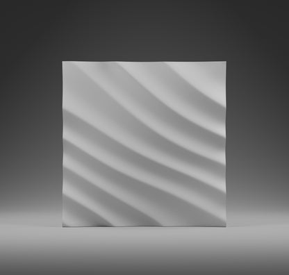 Kandes Gypsum 3D Wall Panels Organic Wave Pattern 