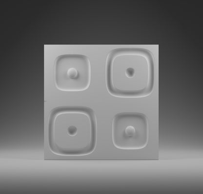 Kandes Gypsum 3D Wall Panels Geometric Funky Pattern 