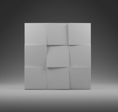 Kandes Gypsum 3D Wall Panels Square Geometric Design