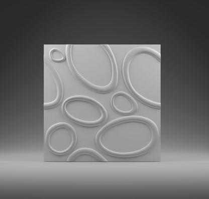 Kandes Gypsum 3D Wall Panels Organic Geometric Circular Pattern