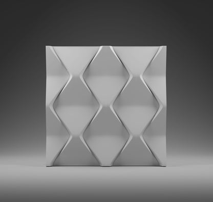 Kandes Gypsum 3D Wall Panels Geometric Romb Pattern