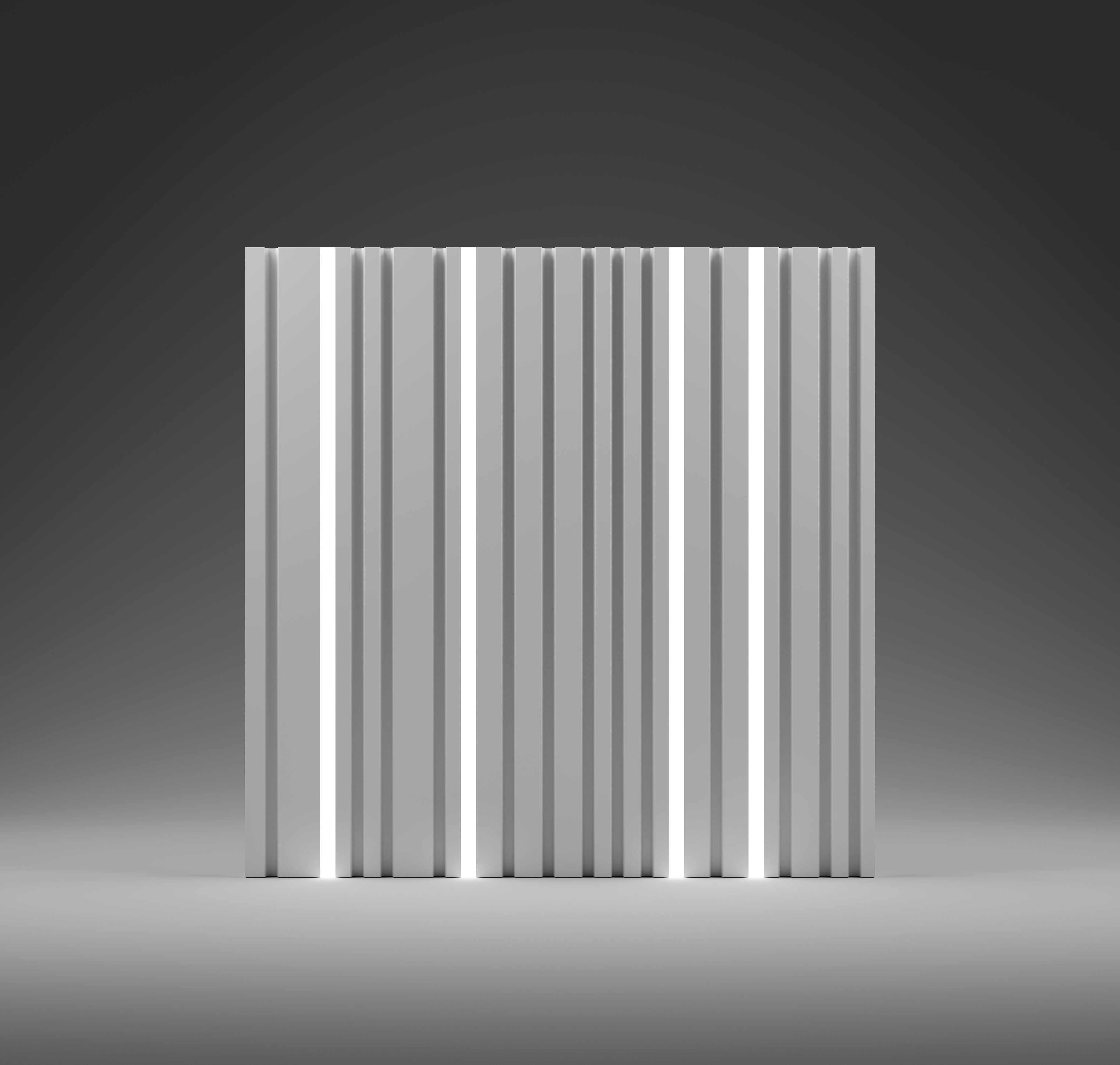 Kandes Gypsum 3D Wall Panels | Slat Wall Panel Design with LED lighting integration option