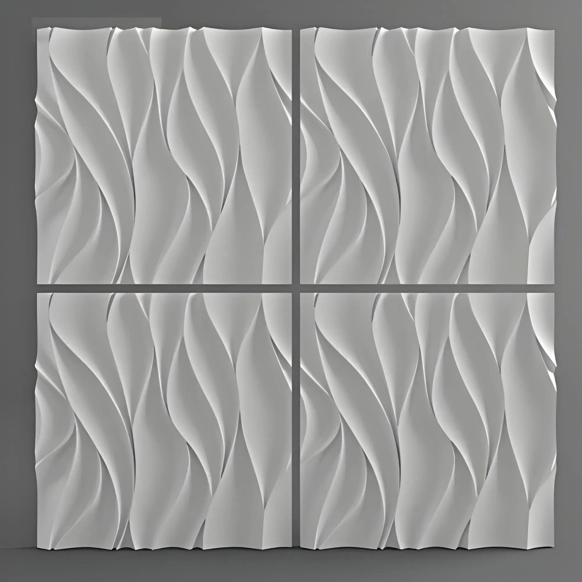 product photo 3d gypsum wall panel Swiss quality living room wave pattern