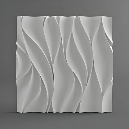 product photo 3d gypsum wall panel Swiss quality living room wave pattern