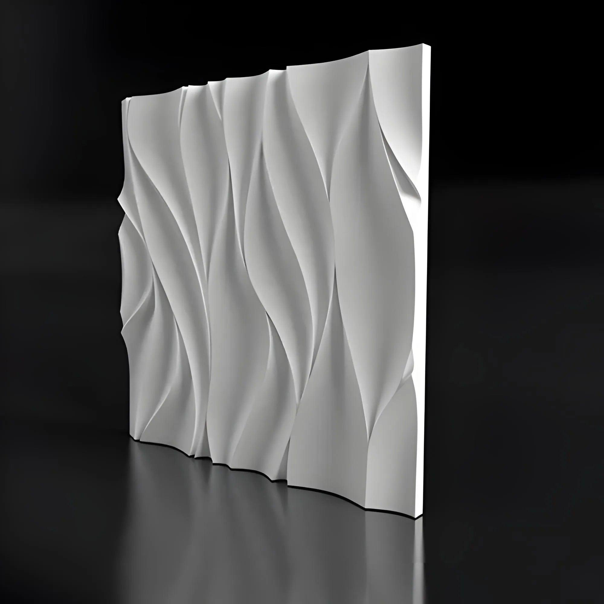 product photo 3d gypsum wall panel Swiss quality living room wave pattern