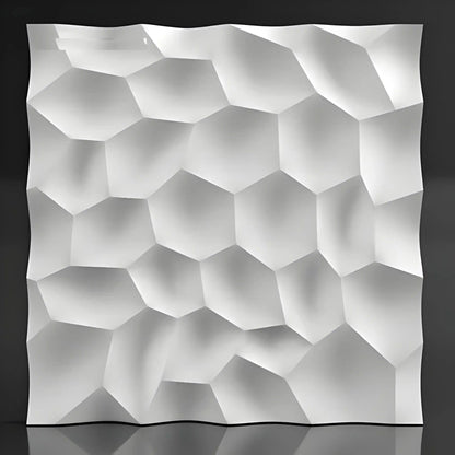 product photo faceted natural 3d porcelain plaster panels three dimensional wall art swiss quality 