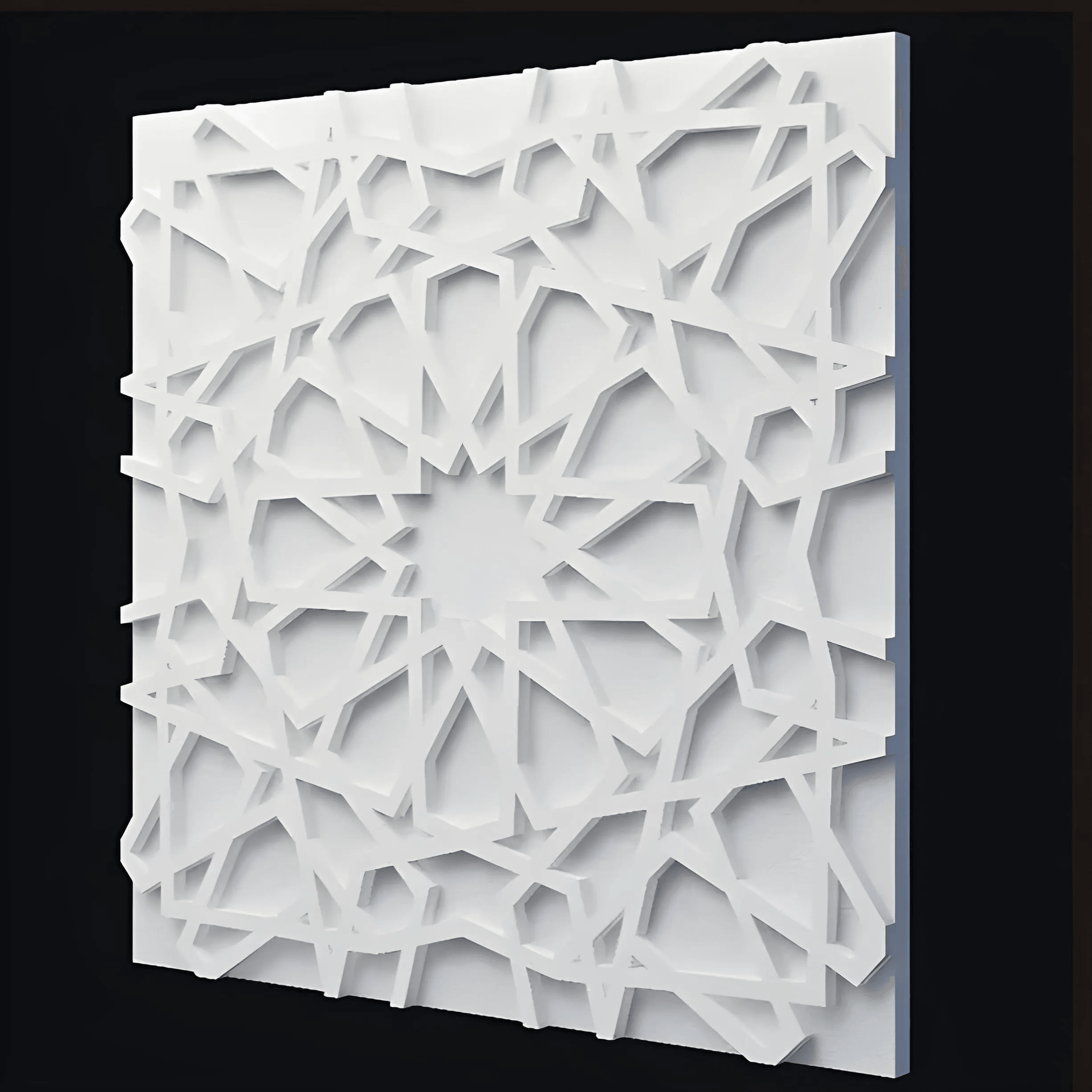 product photo 3d wall panels gypsum oriental pattern Swiss quality beach house boho interior oriental