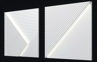 product photos 3d gypsum led panel Swiss quality linear modern design