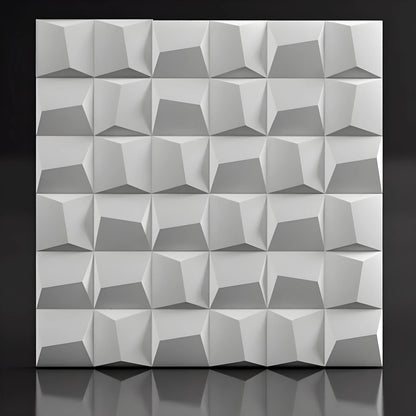 product photo 3d porcelain plaster wall ceiling panels abstract faceted square design