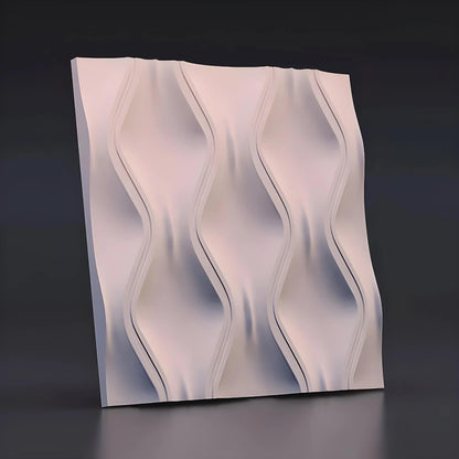 product photo 3d gypsum wall panel black modern feature wall with groove wave pattern Swiss quality