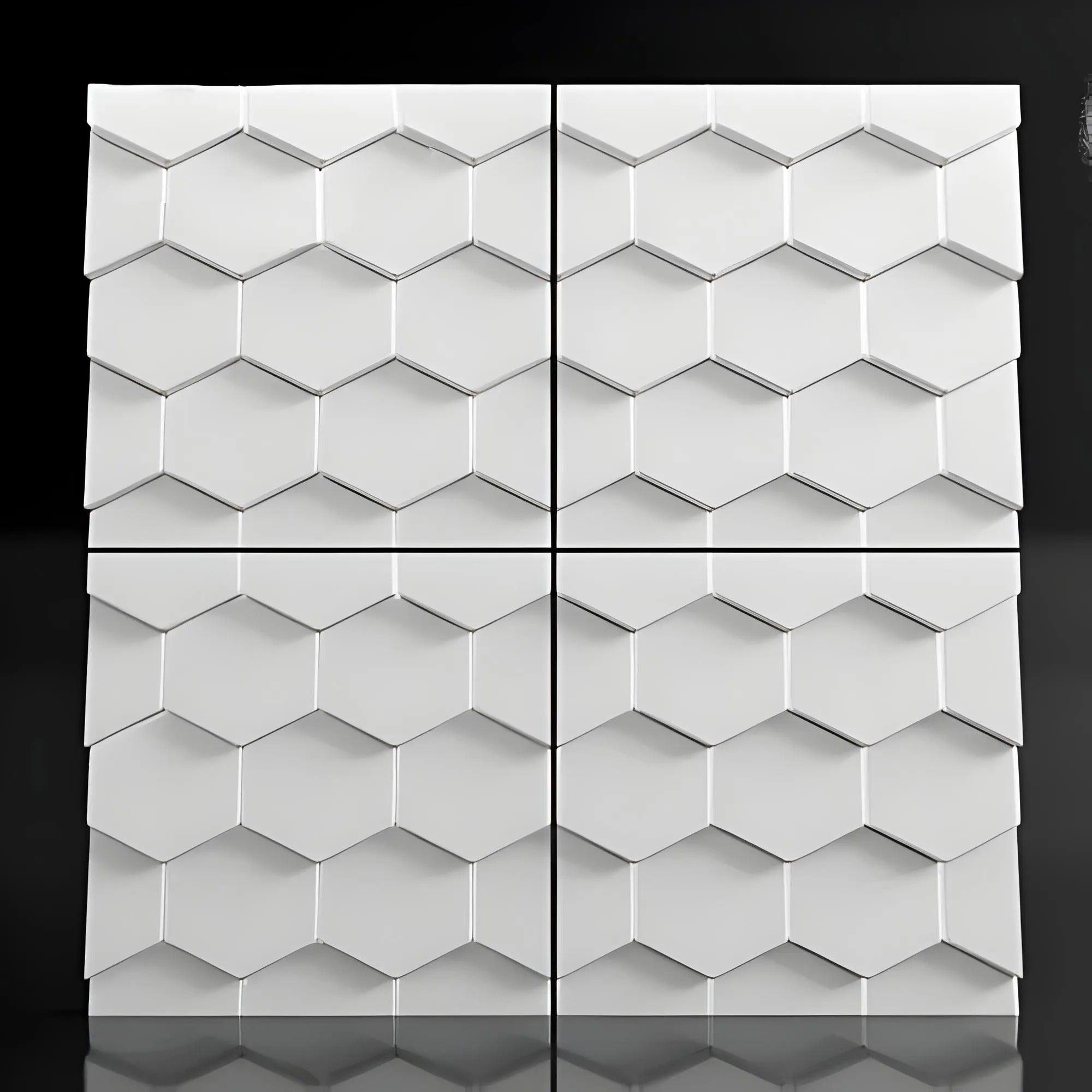 product photo 3d wall gypsum panels hexagon beehive design feature wall 