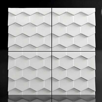 product photo 3d wall gypsum panels hexagon beehive design feature wall 