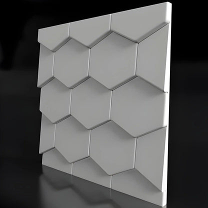 product photo 3d wall gypsum panels hexagon beehive design feature wall 