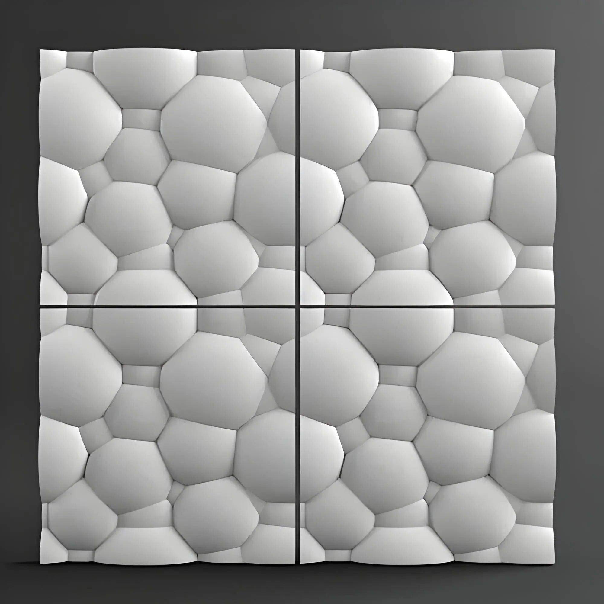 product photo, 3d textured decorative wall panels, 3d gypsum coverings with porcelain plaster effect, bubble foam soap fun three dimensional effect for wall art and feature wall