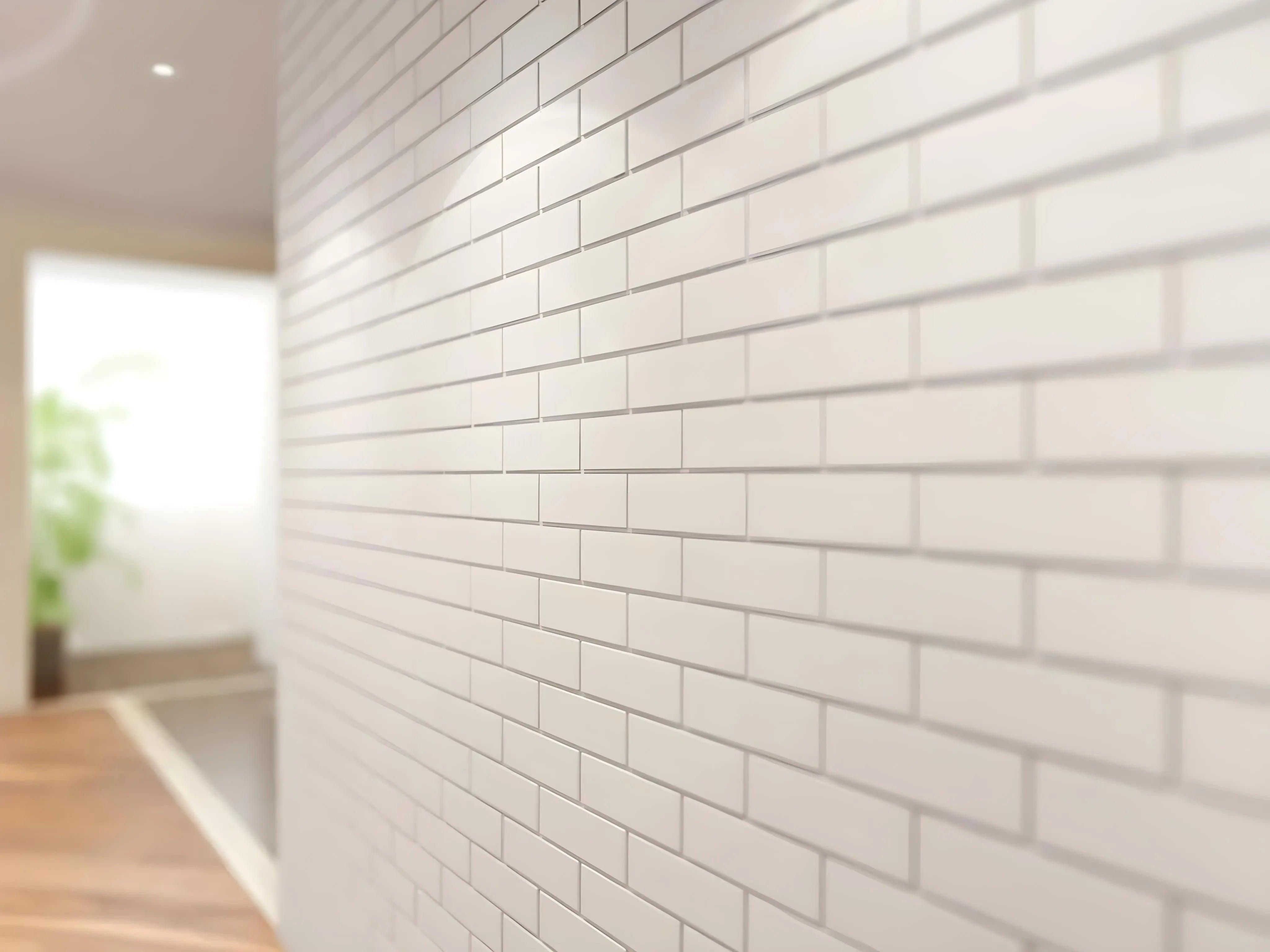 3d wall gypsum panel brick wall imitation hallway design