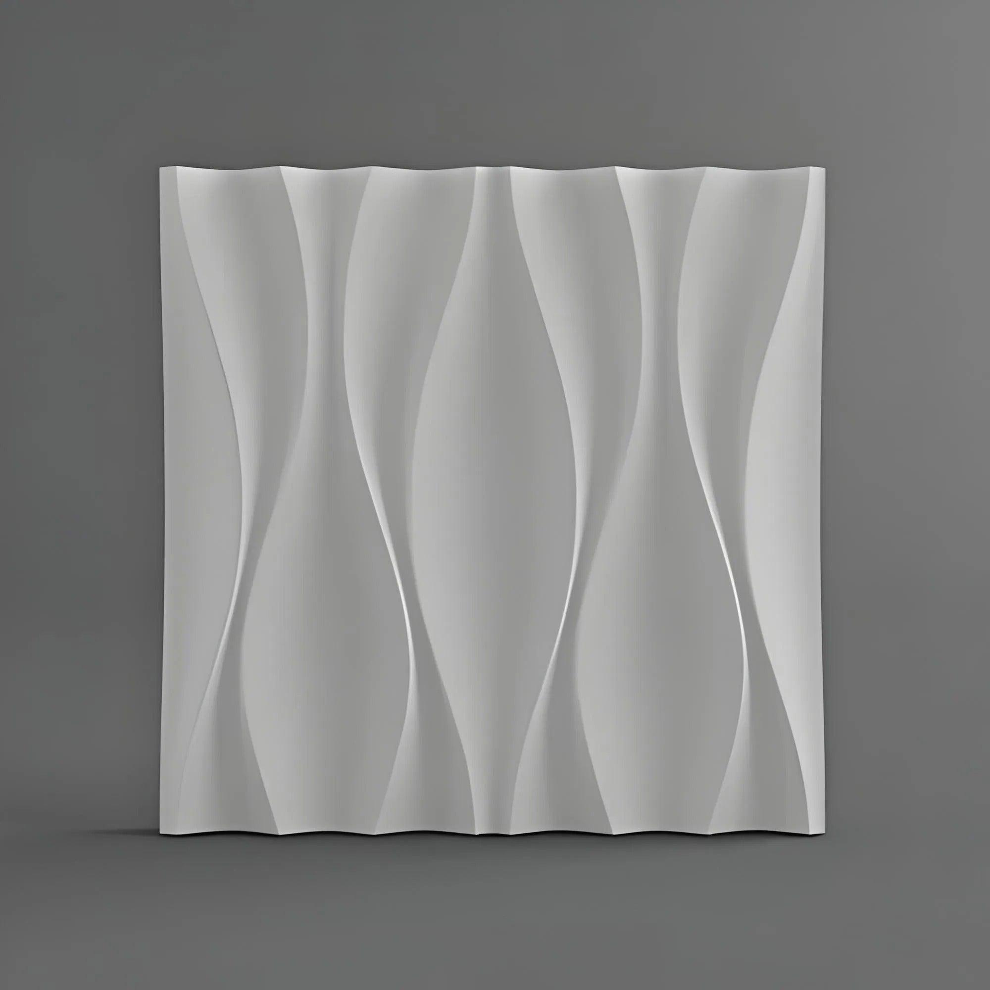 product photo 3d gypsum panel wall covering Swiss quality wave pattern vertical