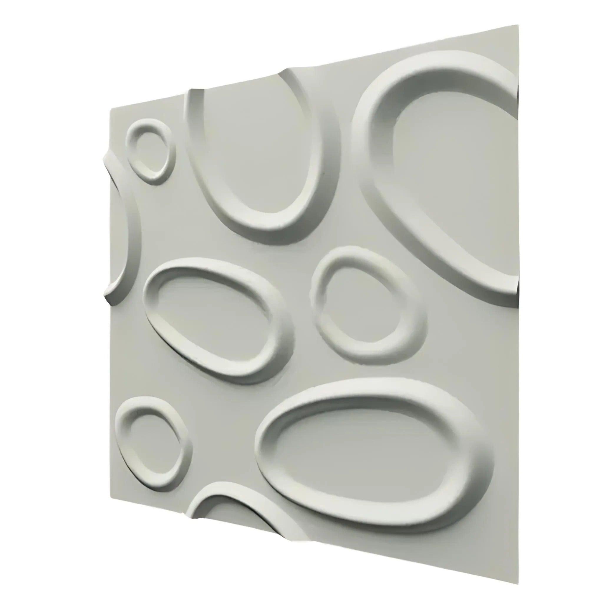 product photo 3d wall design porcelain plaster pebble abstract circles and ovals wall coverings 