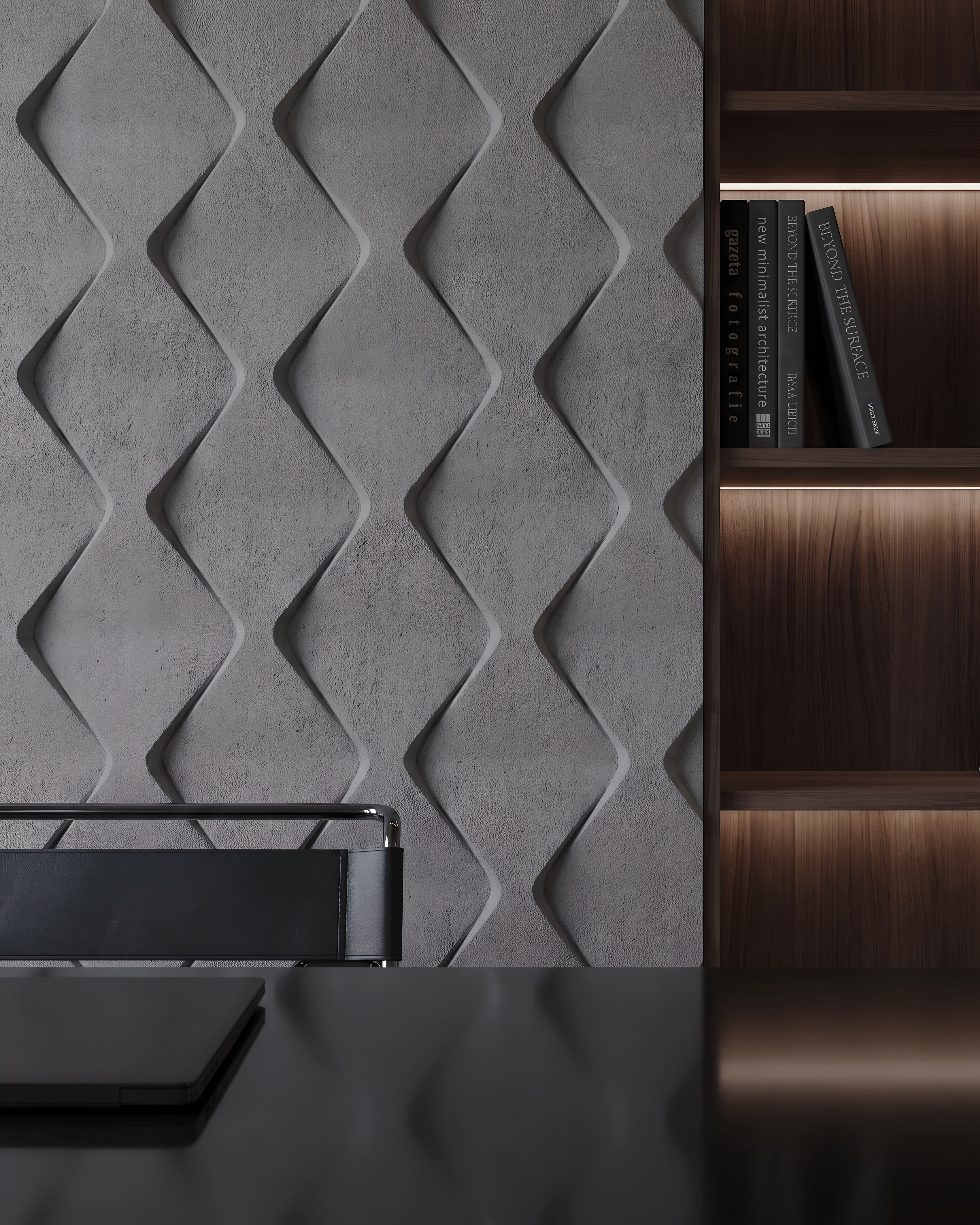 ROMBO 0118 gypsum 3D wall panel texture close up with diamond relief pattern