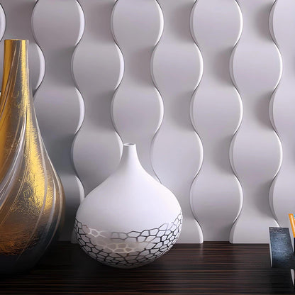 3d textured decorative wall panels, 3d gypsum coverings porcelain plaster effect, round scale geometric pattern