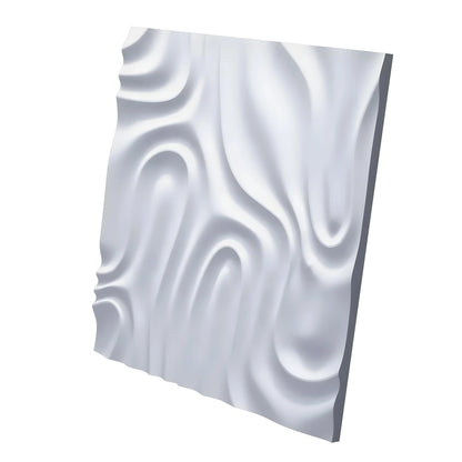 product photo 3d textured decorative panel, 3d gypsum wall covering, abstract wave pattern, 