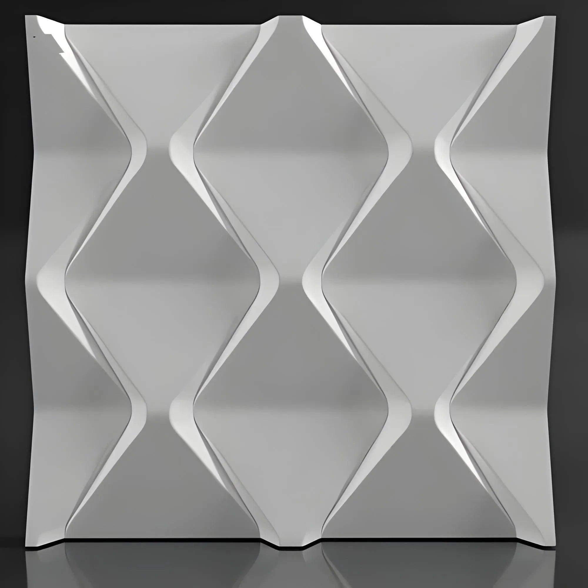 product photo 3d porcelain plaster wall coverings, rhomb diamond pattern, scale pattern, three dimensional wall art