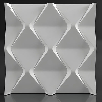 product photo 3d porcelain plaster wall coverings, rhomb diamond pattern, scale pattern, three dimensional wall art