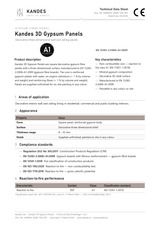 Specification sheet preview
