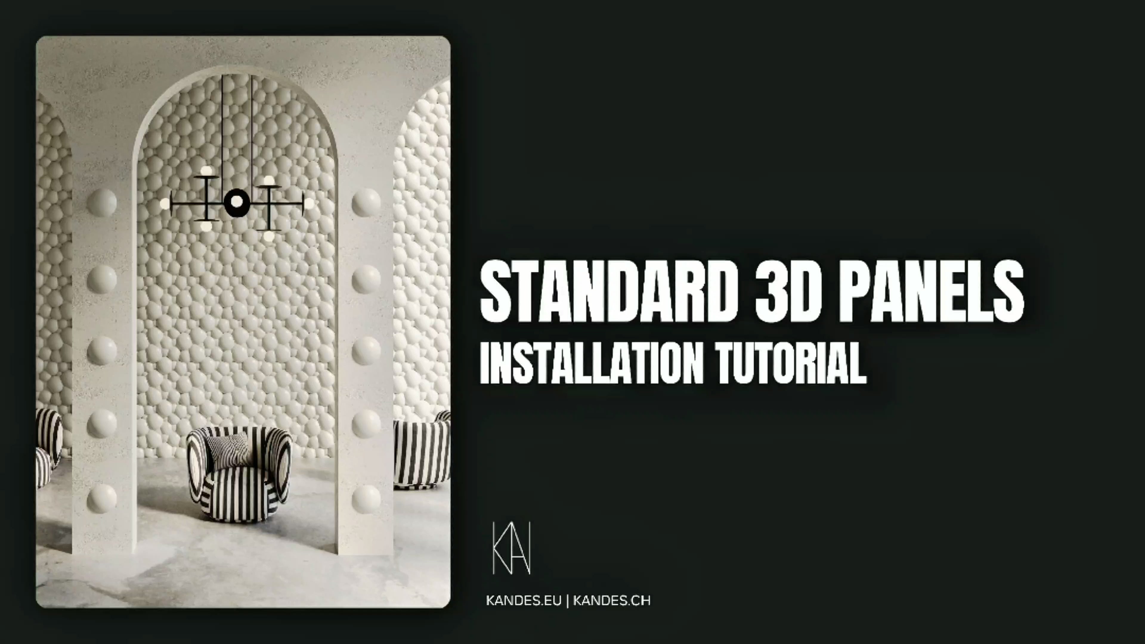 Load video: Installation Tutorial for Kandes 3D Wall Panels from Gypsum